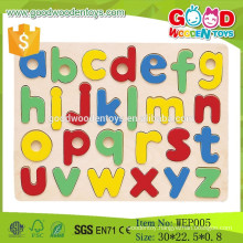 2015 colorful wooden alphabet puzzle toy intelligence wooden toy custom puzzle